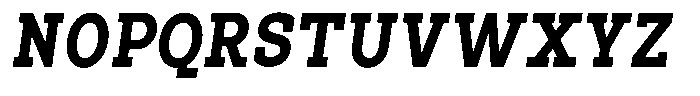 Pano Slab Heavy Semi Condensed Italic Font UPPERCASE