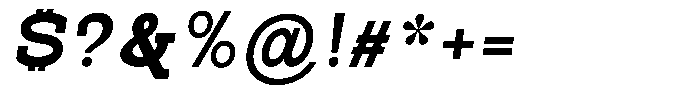Pano Slab Heavy Semi Expanded Italic Font OTHER CHARS