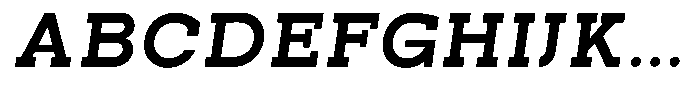 Pano Slab Heavy Semi Expanded Italic Font UPPERCASE