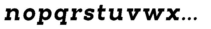 Pano Slab Heavy Semi Expanded Italic Font LOWERCASE