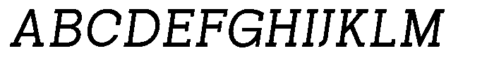 Pano Slab Italic Font UPPERCASE