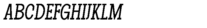 Pano Slab Light Condensed Italic Font UPPERCASE