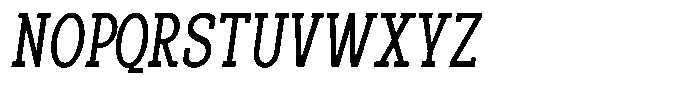 Pano Slab Light Condensed Italic Font UPPERCASE