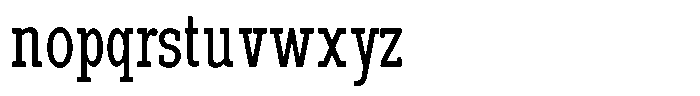 Pano Slab Light Condensed Font LOWERCASE