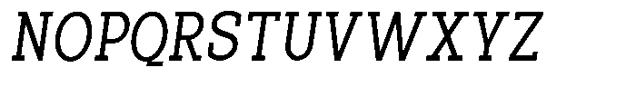 Pano Slab Light Semi Condensed Italic Font UPPERCASE