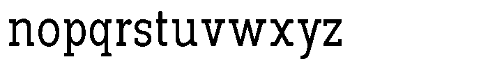 Pano Slab Light Semi Condensed Font LOWERCASE