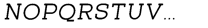 Pano Slab Light Semi Expanded Italic Font UPPERCASE