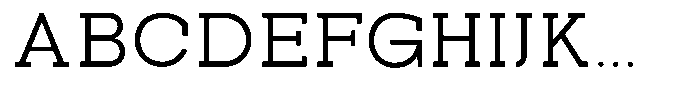 Pano Slab Light Semi Expanded Font UPPERCASE