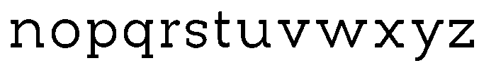 Pano Slab Light Semi Expanded Font LOWERCASE