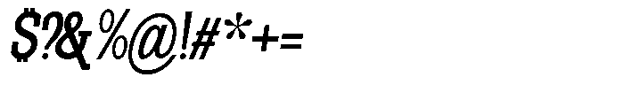 Pano Slab Medium Condensed Italic Font OTHER CHARS