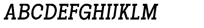 Pano Slab Medium Semi Condensed Italic Font UPPERCASE