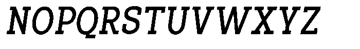Pano Slab Medium Semi Condensed Italic Font UPPERCASE