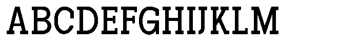 Pano Slab Medium Semi Condensed Font UPPERCASE