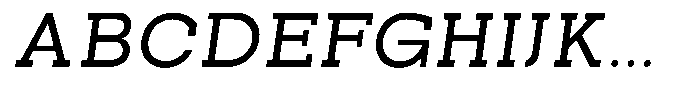 Pano Slab Medium Semi Expanded Italic Font UPPERCASE