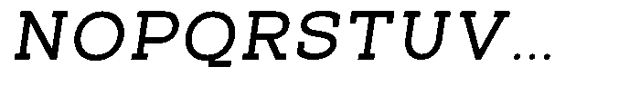 Pano Slab Medium Semi Expanded Italic Font UPPERCASE
