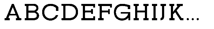 Pano Slab Medium Semi Expanded Font UPPERCASE