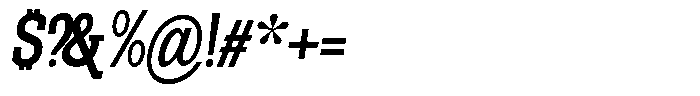 Pano Slab Semi Bold Condensed Italic Font OTHER CHARS