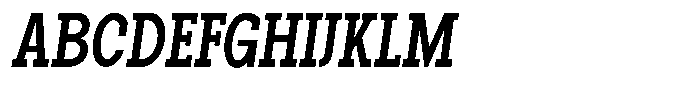 Pano Slab Semi Bold Condensed Italic Font UPPERCASE