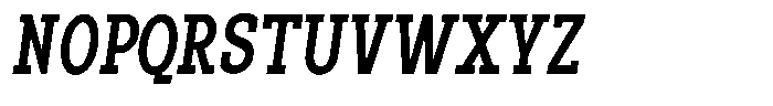 Pano Slab Semi Bold Condensed Italic Font UPPERCASE
