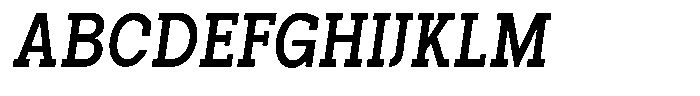Pano Slab Semi Bold Semi Condensed Italic Font UPPERCASE