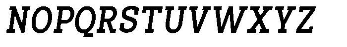 Pano Slab Semi Bold Semi Condensed Italic Font UPPERCASE