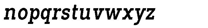 Pano Slab Semi Bold Semi Condensed Italic Font LOWERCASE