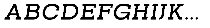 Pano Slab Semi Bold Semi Expanded Italic Font UPPERCASE