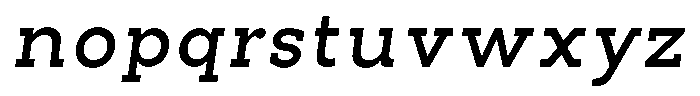 Pano Slab Semi Bold Semi Expanded Italic Font LOWERCASE