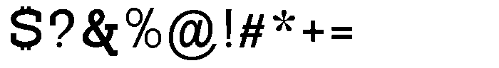 Pano Slab Semi Bold Semi Expanded Font OTHER CHARS