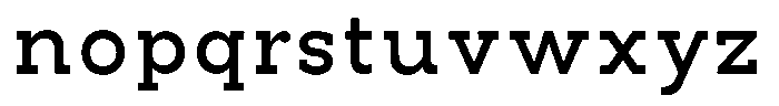 Pano Slab Semi Bold Semi Expanded Font LOWERCASE