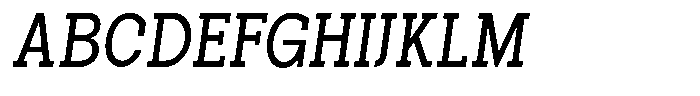 Pano Slab Semi Condensed Italic Font UPPERCASE