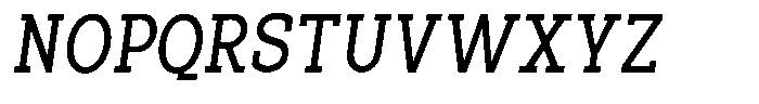 Pano Slab Semi Condensed Italic Font UPPERCASE