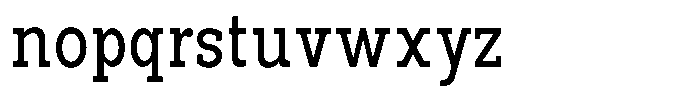 Pano Slab Semi Condensed Font LOWERCASE