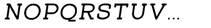 Pano Slab Semi Expanded Italic Font UPPERCASE
