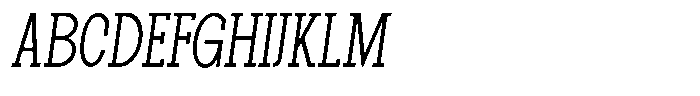 Pano Slab Thin Condensed Italic Font UPPERCASE
