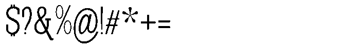Pano Slab Thin Condensed Font OTHER CHARS