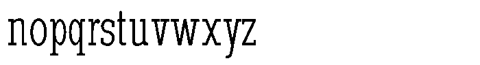 Pano Slab Thin Condensed Font LOWERCASE