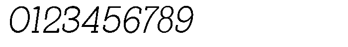Pano Slab Thin Italic Font OTHER CHARS