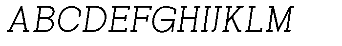 Pano Slab Thin Italic Font UPPERCASE