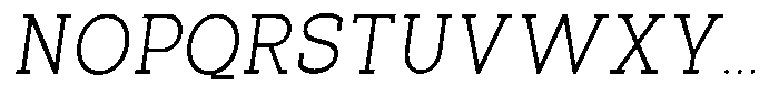 Pano Slab Thin Italic Font UPPERCASE
