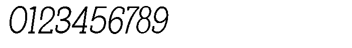 Pano Slab Thin Semi Condensed Italic Font OTHER CHARS