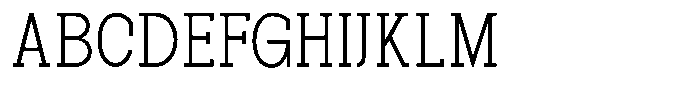 Pano Slab Thin Semi Condensed Font UPPERCASE