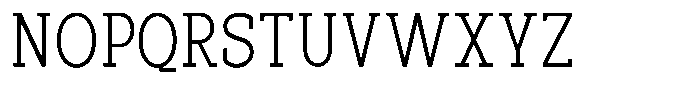 Pano Slab Thin Semi Condensed Font UPPERCASE