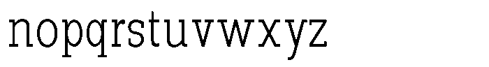 Pano Slab Thin Semi Condensed Font LOWERCASE