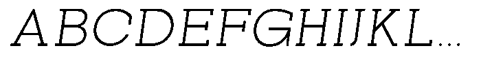 Pano Slab Thin Semi Expanded Italic Font UPPERCASE