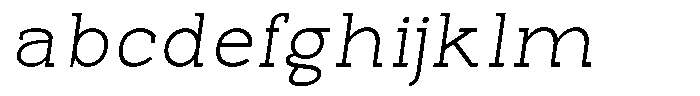 Pano Slab Thin Semi Expanded Italic FONT
