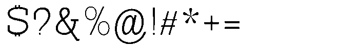Pano Slab Thin Semi Expanded Font OTHER CHARS