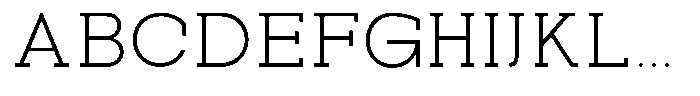 Pano Slab Thin Semi Expanded Font UPPERCASE