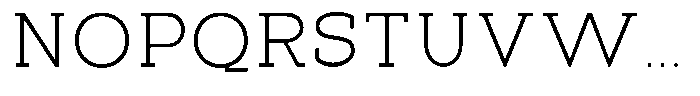 Pano Slab Thin Semi Expanded Font UPPERCASE