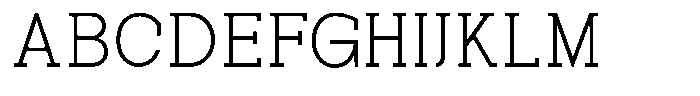 Pano Slab Thin Font UPPERCASE